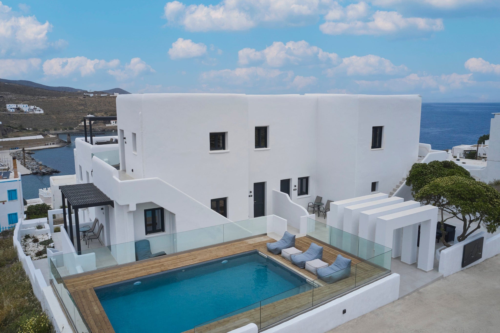 Thermia Suites Boutique Hotel Kythnos Island Greece Deluxe Double Room with Pool View